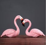 couple de flamant rose pour gateau