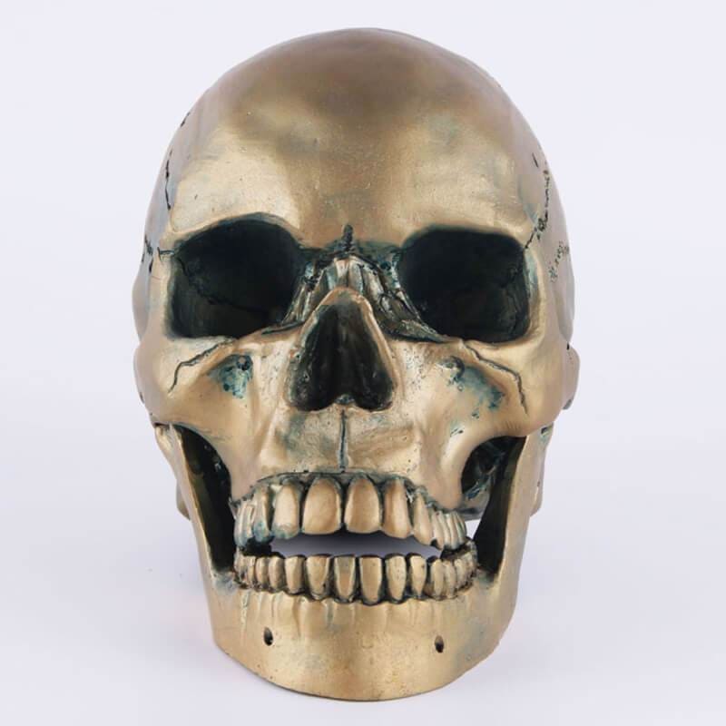 Statue tête de mort - crâne en bronze 15 cm – Image 5