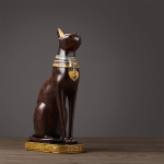 Statue Chat Grande Taille égyptien Marron