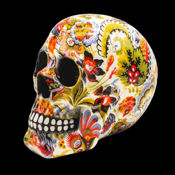 Statue tête de mort - Crâne Mexicain décoratif 15cm – Image 5