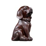 Statue chien en bois