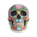 Statue tête de mort ornement mexicain 19 cm