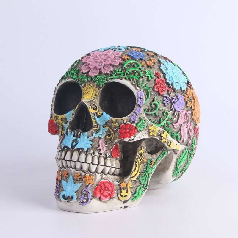 Statue tête de mort ornement mexicain 19 cm – Image 3