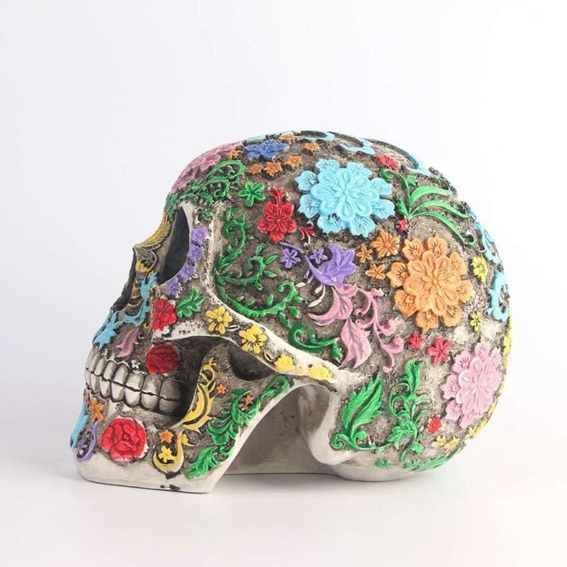 Statue tête de mort ornement mexicain 19 cm – Image 5
